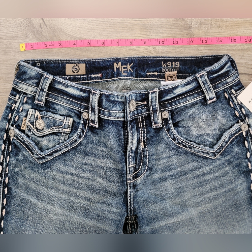 MEK x Miss Me Bootcut Jeans sz 26 - Picture 7 of 11